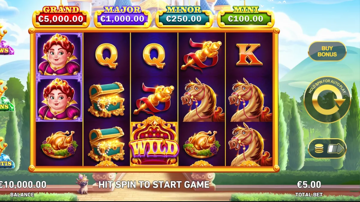 Tampilan visual slot King Richwin dengan tema kerajaan dan kastil megah